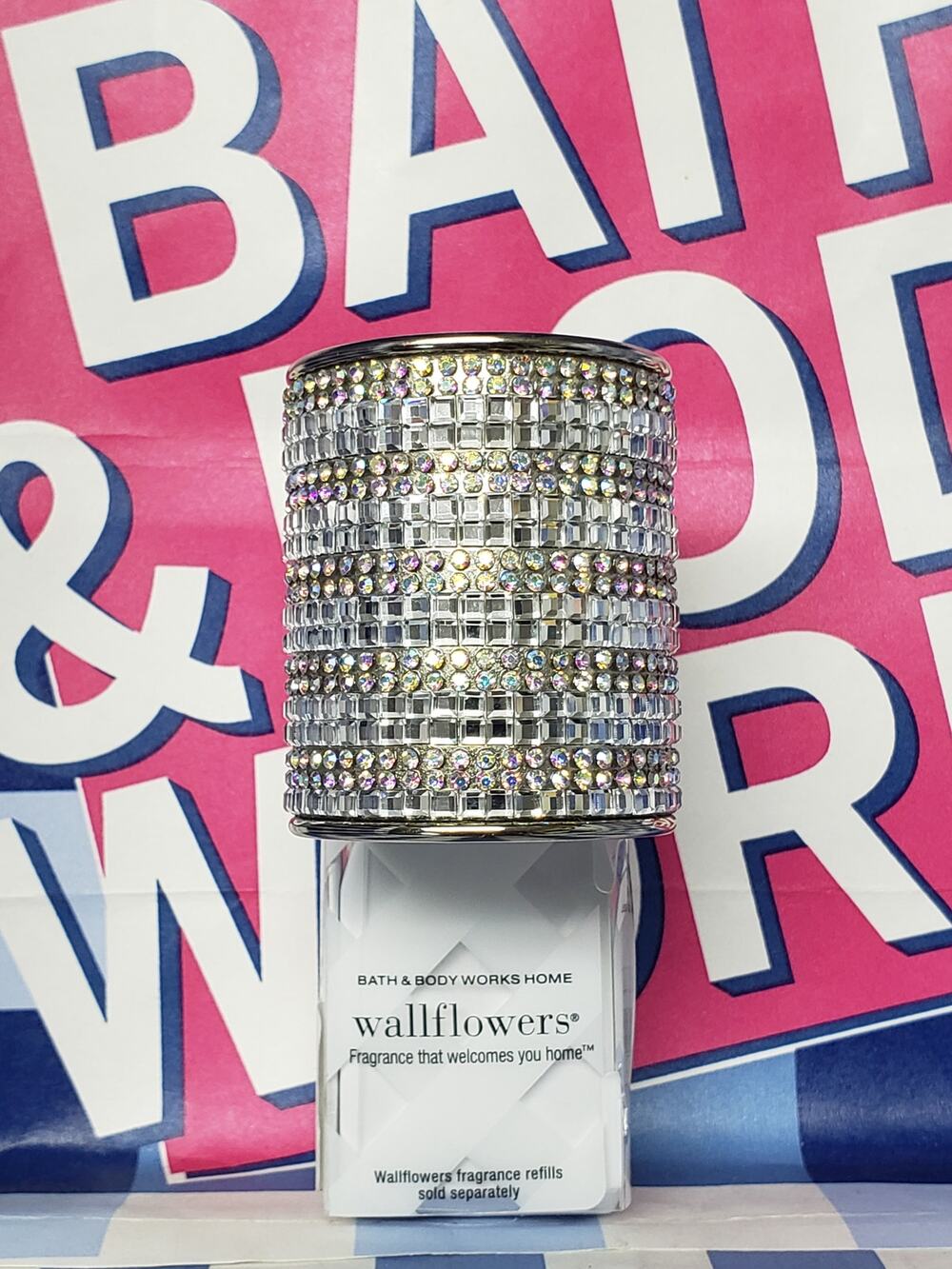 BBW Silver Gemstone Fragrance Wallflower Plug In Home Scent Decor